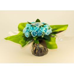 cadeau naissance Bouquet de layettes bleu