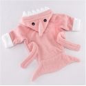 Sortie de bain peignoir REQUIN rose saumon pour bébé