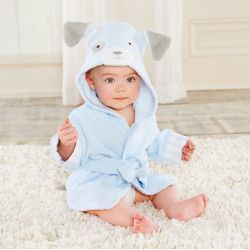 Sortie de bain CHIOT BLEU pour bébé