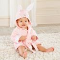 Sortie de bain LAPIN ROSE pour bébé
