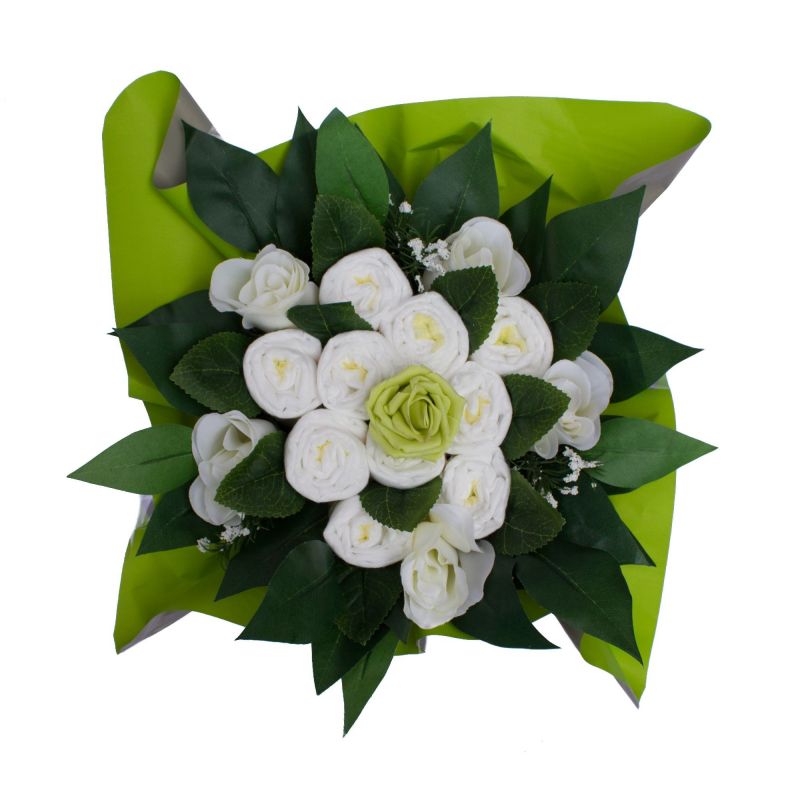 baby shower bouquet gateau de couches vert cadeau naissance