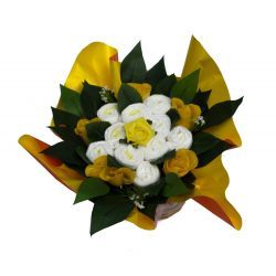 baby shower bouquet gateau de couches jaune