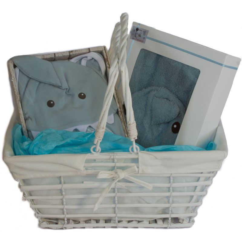 Panier de naissance personnalisé : eaux douces garçon Panier de naissance personnalisé : eaux douces garçon