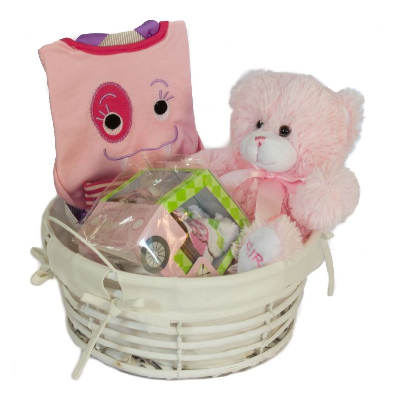 Panier naissance personnalisé surprises bébé Fille, Coffret naissance  personnalisé