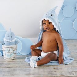 Coffret pour le bain de bébé : requin bleu