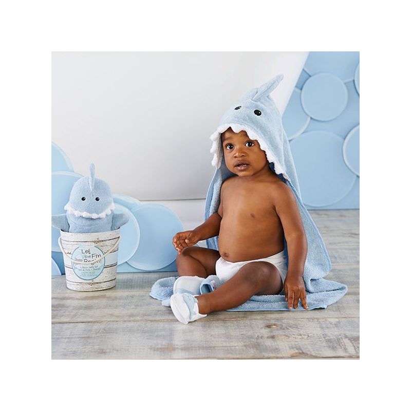Coffret pour le bain de bébé : requin bleu