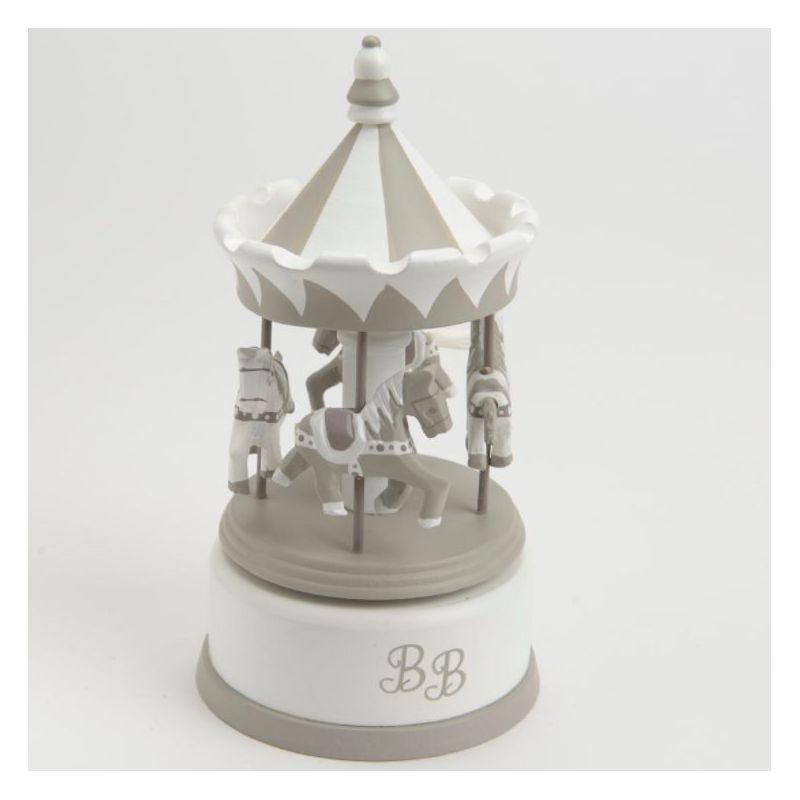 Boîte à musique : Carrousel musical blanc Boîte à musique : Carrousel musical blanc