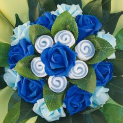 bouquet de chaussette bleu