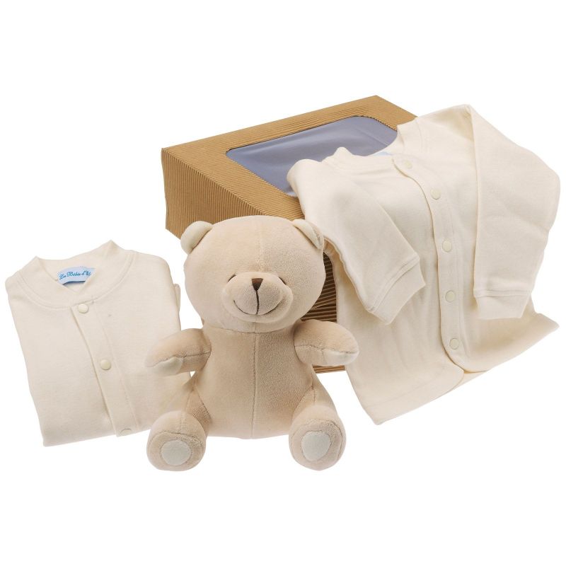 Coffret De Naissance Bio Pour Bebe Ours Beige Fripoune