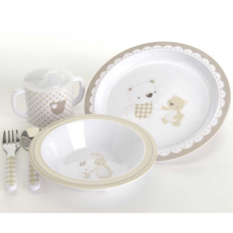 Coffret Naissance Contenant Tout Le Necessaire Pour Le Repas De Bebe