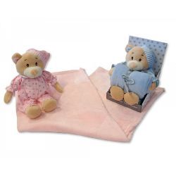 L'Ours  dodo et sa Couverture rose personnalisée