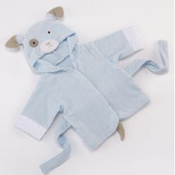 Sortie de bain CHIOT BLEU pour bébé