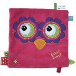 Doudou carré Hibou cadeau bébé