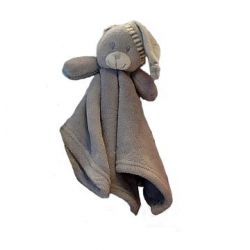 Doudou brodé au prénom de bébé teddy gris