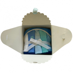 Coffret naissance pour la toilette de bébé bleu