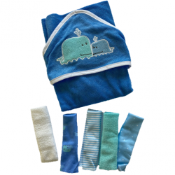Coffret naissance pour la toilette de bébé bleu