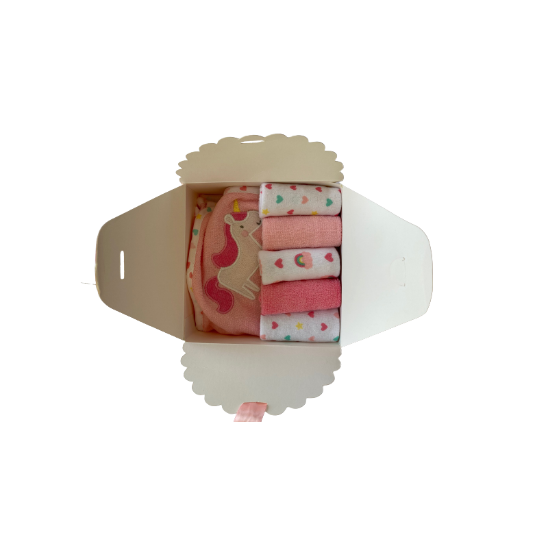 Coffret naissance pour la toilette de bébé : rose Coffret naissance pour la toilette de bébé : rose