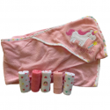 Coffret naissance pour la toilette de bébé : rose