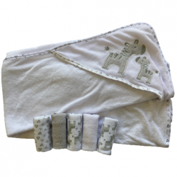 Coffret naissance pour la toilette de bébé : verte