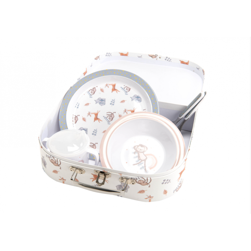 Valisette coffret repas bébé : Savane Valisette coffret repas bébé : Savane