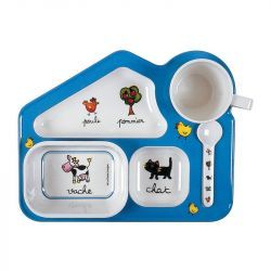 Coffret repas bébé : plateau repas à la ferme