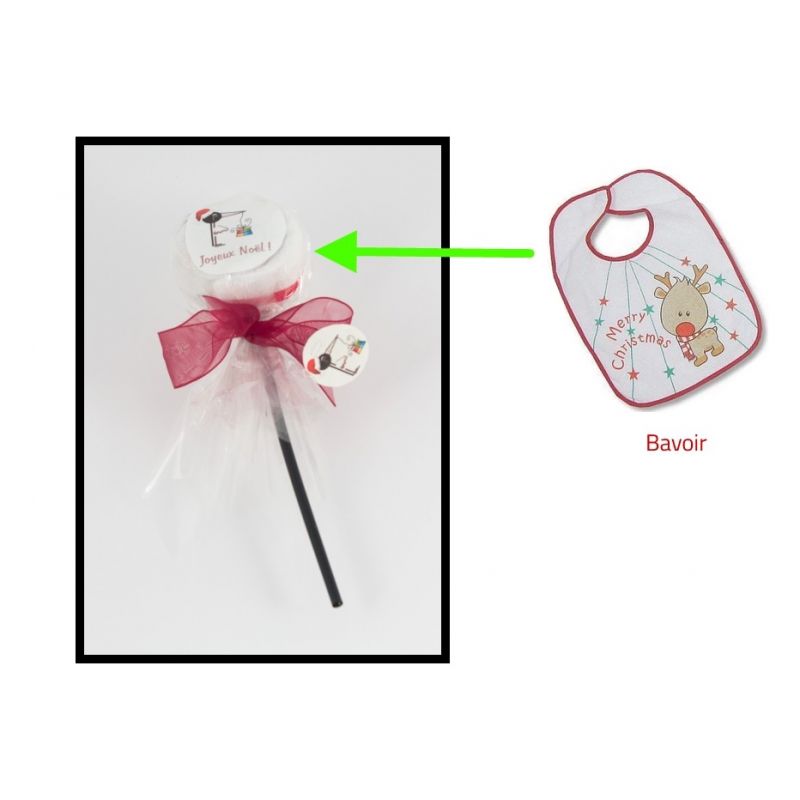 Sucette Bavoir bébé de Noël Sucette Bavoir bébé de Noël