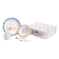 Valisette coffret cadeau repas bébé : hérisson