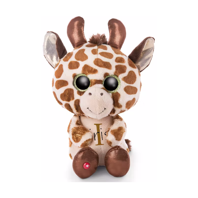 Peluche personnalisée 25cm : Girafe cadeau personnalisé pour bébé