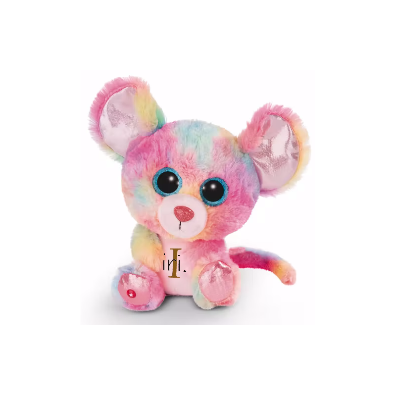 Peluche personnalisée 25cm : Souris Rose