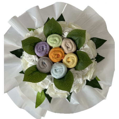 Bouquet naissance semaine : 7 bavoirs Bouquet naissance semaine : 7 bavoirs