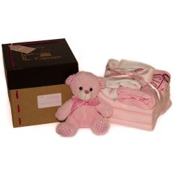 Cadeau Naissance Fille - 100% Douceur du Bambou - Prénom Bébé brodé