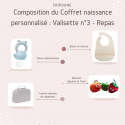 Détails Coffret naissance personnalisé : troisième Valisettes Bain, Dodo, Repas pour offrir en coffret pour bébé original