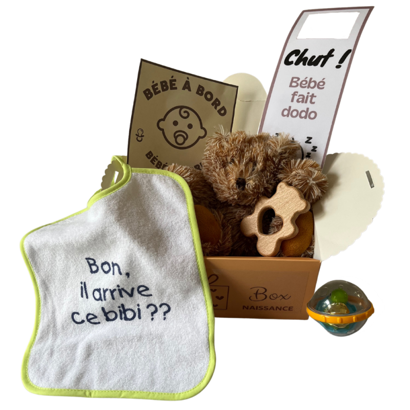 Coffret naissance personnalisé : Valisettes Bain, Dodo, Repas, Coffret pour  bébé