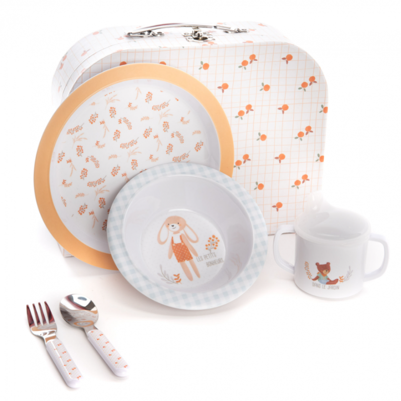 Valisette repas bébé complète : coffret repas pour bébé avec accessoires -  Fripoune