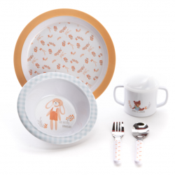 Coffret naissance Valisette repas : Paon, Valisette repas