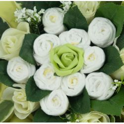 baby shower bouquet de couches Vert cadeau babyshower