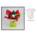Bouquet de naissance original avec une fleur Body pour bébé spécial Noël