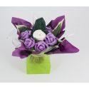 Bouquet naissance original violet