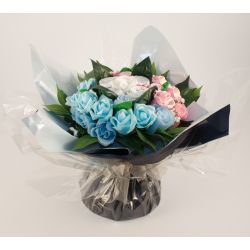 Bouquet de naissance pour jumeaux : jumelle/jumeau cadeau naissance