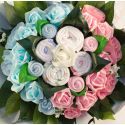 Bouquet de naissance pour jumeaux : jumelle/jumeau cadeau naissance