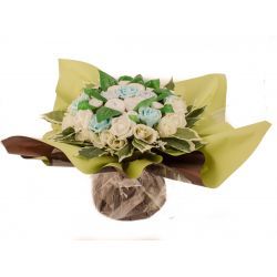 Bouquet de layette : Farandole Bleu cadeau maternité