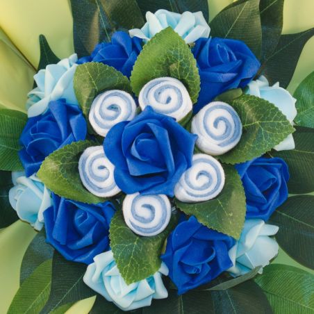 cadeau bébé Bouquet chaussettes bébé garçon bleu cadeau bébé Bouquet chaussettes bébé garçon bleu