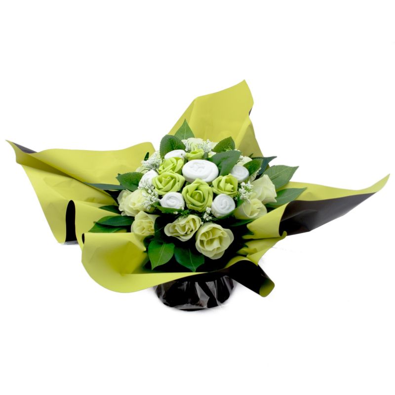 Bouquet naissance de 7 layettes : Harmonie Vert