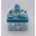 Gâteau de couches : surprises Bleu cadeau naissance