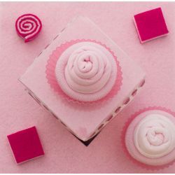 Gâteau de couches : Rose pour cadeau de naissance ou babyshower