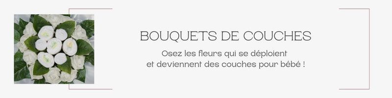 Bouquet de couches pour bébé original | Bouquet naissance | Fripoune