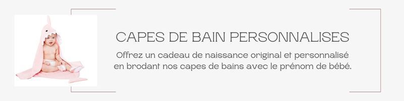 Cape de bain bébé personnalisée | cadeau naissance personnalisé | Fripoune